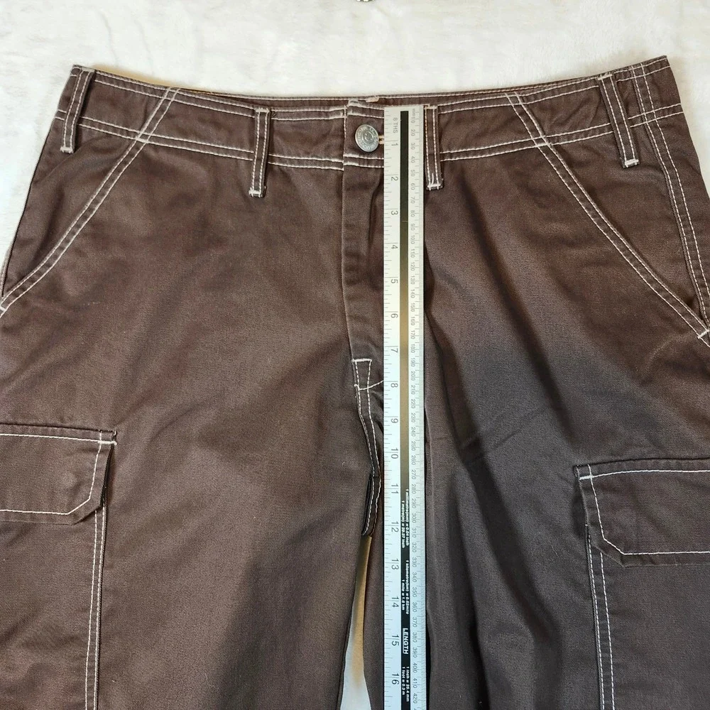 True Religion Cargo Pants Mens 34 Brown Excellent Contrast Stitch Horseshoe‎